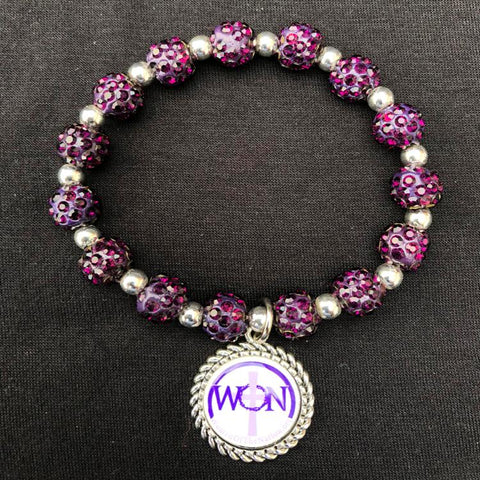 Women Of The Nation Dark Purple Beaded Bracelet